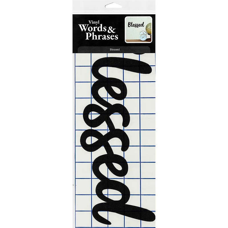 Leisure Arts® Vinyl Blessed Black Wall Decal