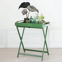 Hello Honey® Verdant Green Bamboo-Handled Folding Tray Table