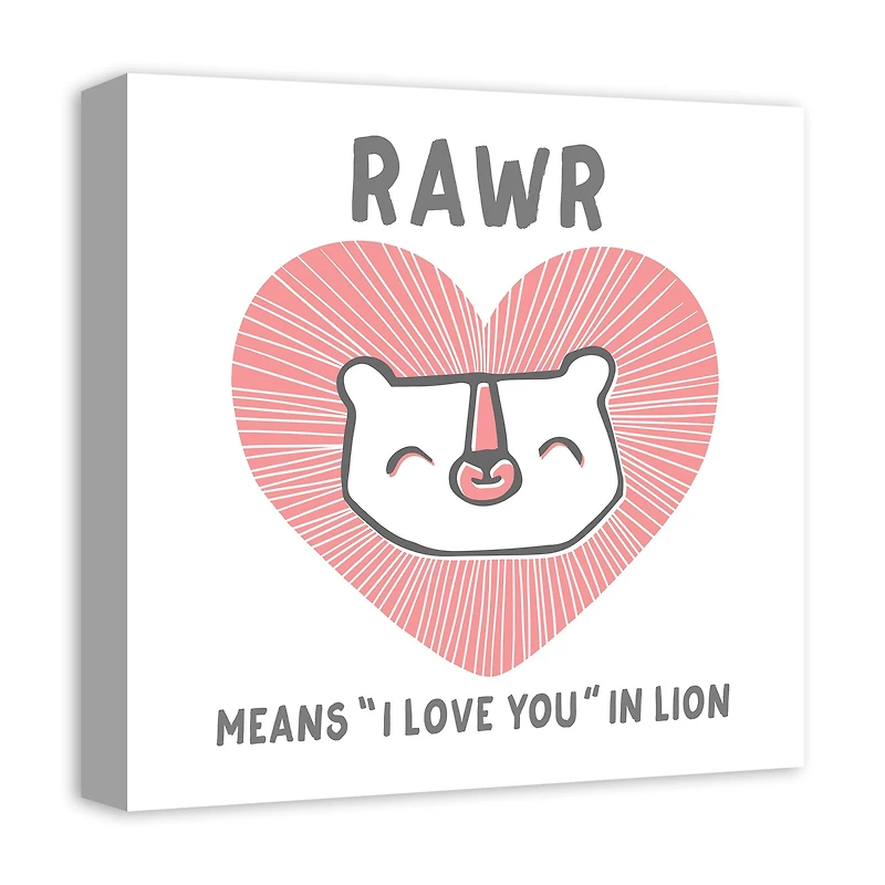 Lion Love Canvas Wall Art