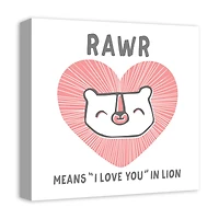 Lion Love Canvas Wall Art