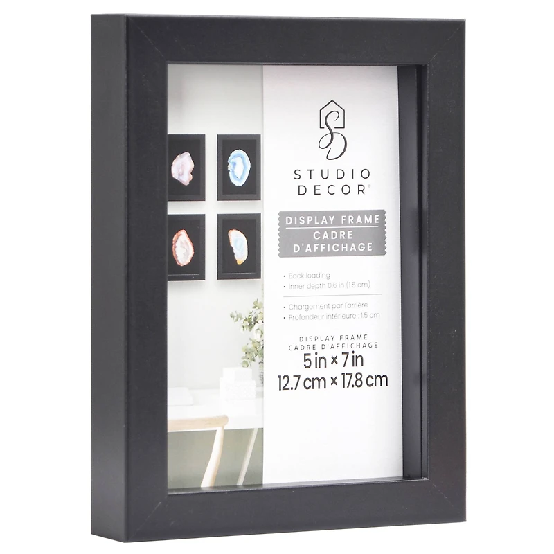 4 Pack 5" x 7" Black Back Loading Shadow Box by Studio Décor®