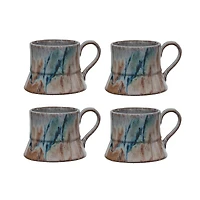 Hello Honey® 3.5" Autumnal Harmony Reactive Glaze Mugs, 4ct.