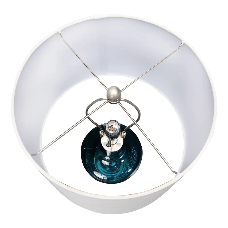 Hello Honey® 27" Deep Blue Glass Table Lamp