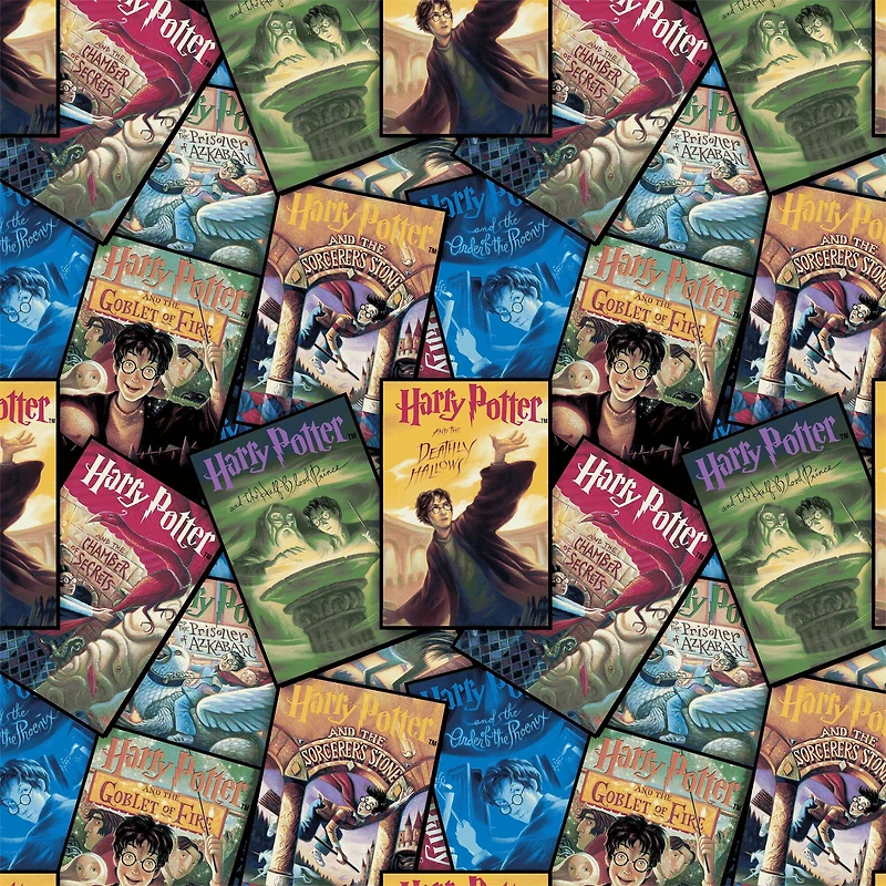 Harry Potter™ Book Cover Stack Cotton Fabric