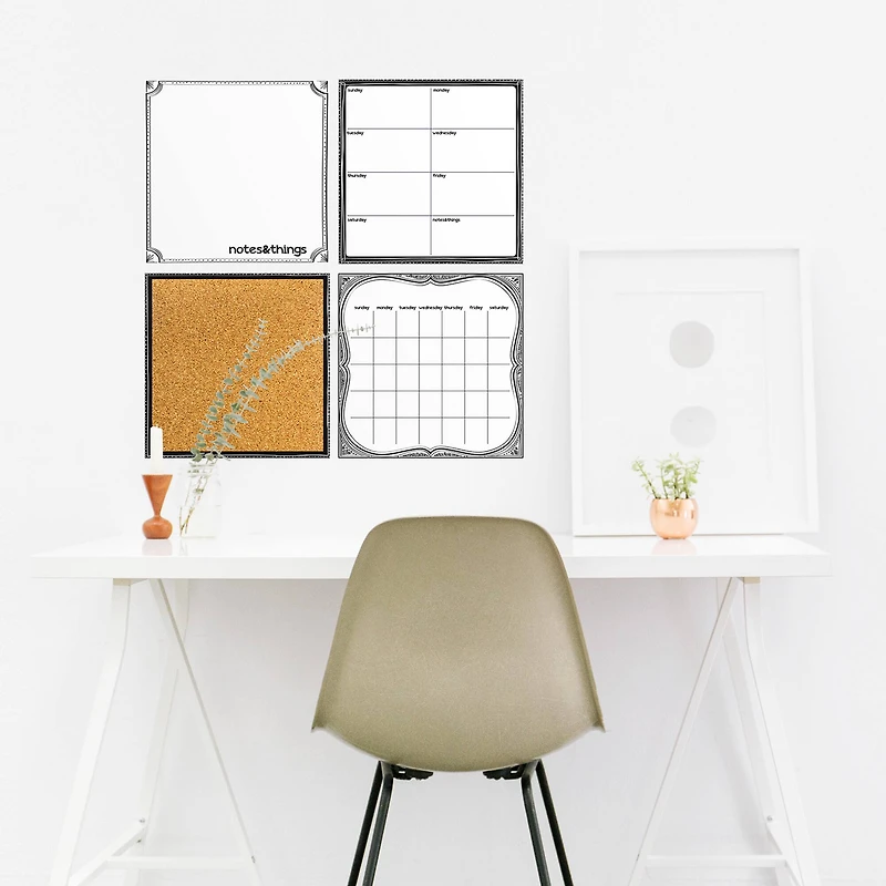 WallPops Dry Erase Calendar & Corkboard Set