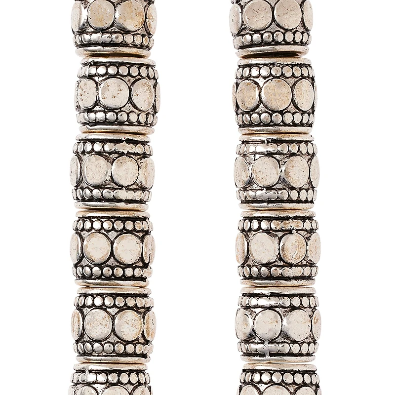 Sterling Silver Plated Tube Beads, 7mm by Bead Landing™