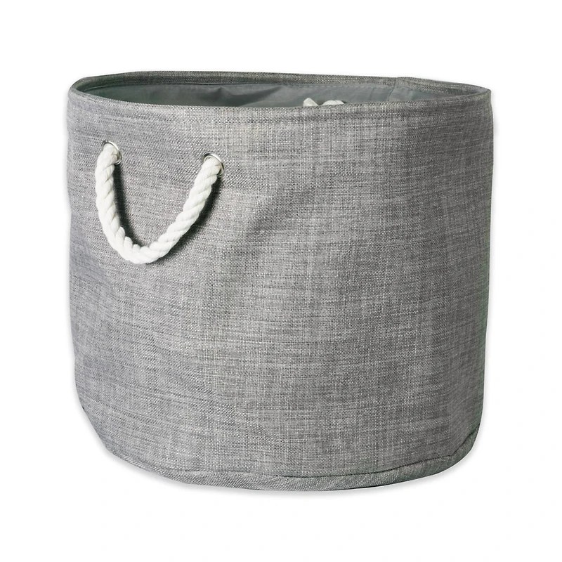 Gray Polyester Variegated Round Bin