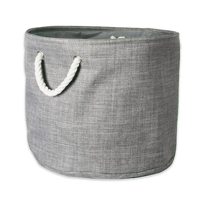 Gray Polyester Variegated Round Bin
