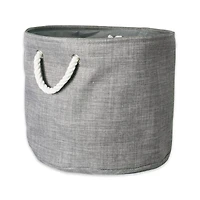 Gray Polyester Variegated Round Bin