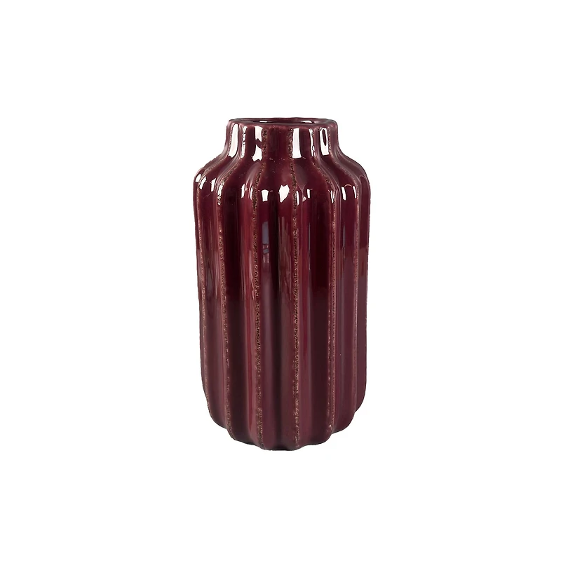 9" Berry Ribbed Ceramic Vase by Ashland®