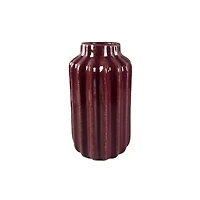 9" Berry Ribbed Ceramic Vase by Ashland®
