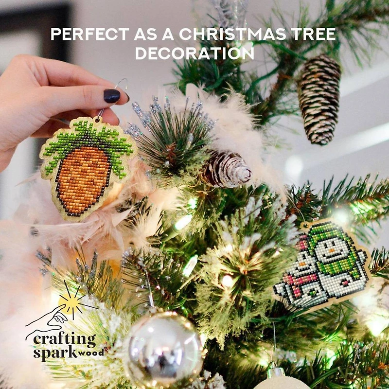 Wizardi Diamond Painting Ornament Kit Christmas Tree