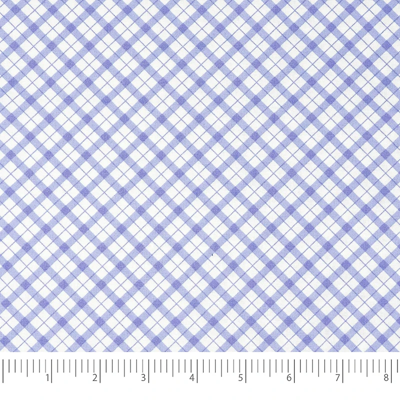 SINGER Purple Check Cotton Fabric