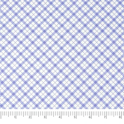 SINGER Purple Check Cotton Fabric