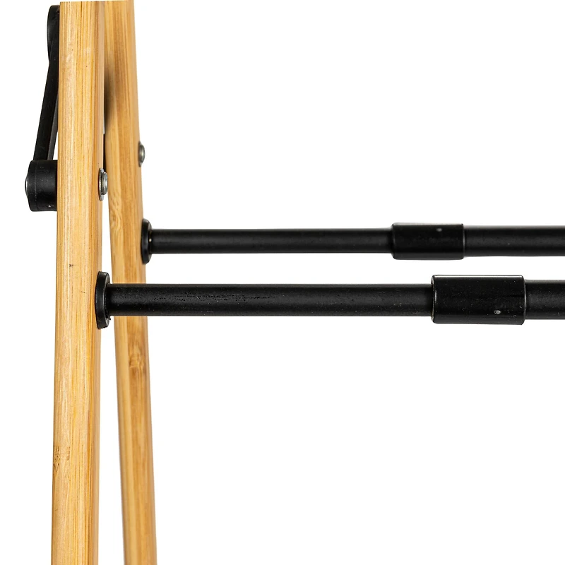 Household Essentials Bamboo V-Shaped Expandable Laundry Drying Rack