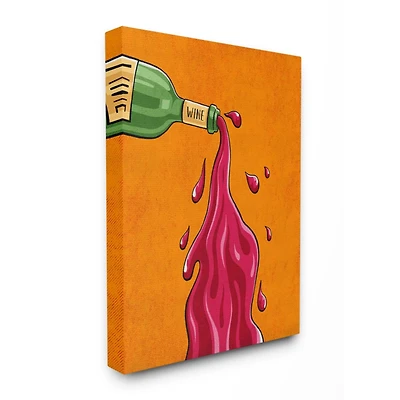Stupell Industries Wine Splash Vintage Comic Book Canvas Wall Art