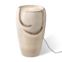 Glitzhome® 21" Sand Beige LED Ceramic Fountain