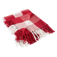 DII® Red & White Buffalo Check Throw