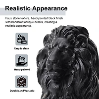 Glitzhome® 22" Lying Guardian Lion Statue