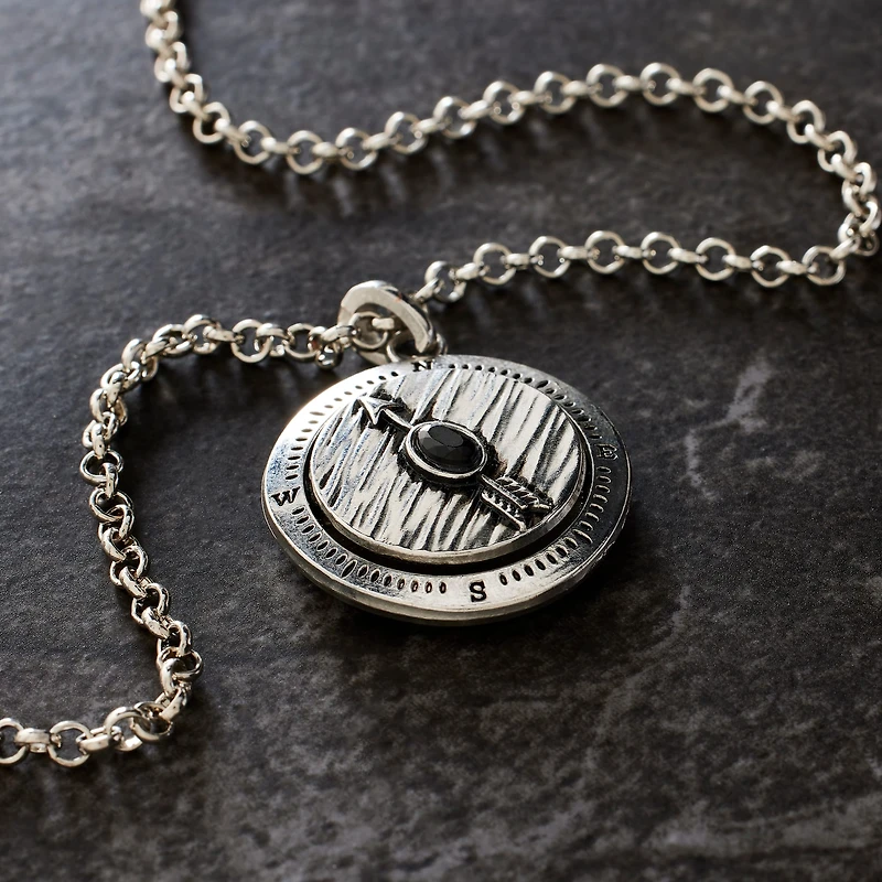 Silver Metal Compass Pendant by Bead Landing™