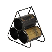 11" Black Industrial Wine Rack