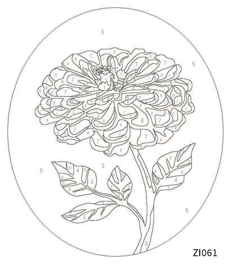 Zinnia Paint-by-Number Framed Mini KIt by Artist's Loft®