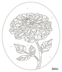 Zinnia Paint-by-Number Framed Mini KIt by Artist's Loft®