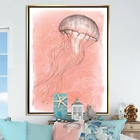 Designart - Coastal Sea Life IV jellyfish sketches