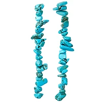 12 Pack: Turquoise Dyed Howlite Chip Beads, 15mm by Bead Landing™