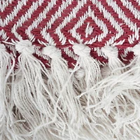 DII® Barn Red X-Diamond Geometric Throw