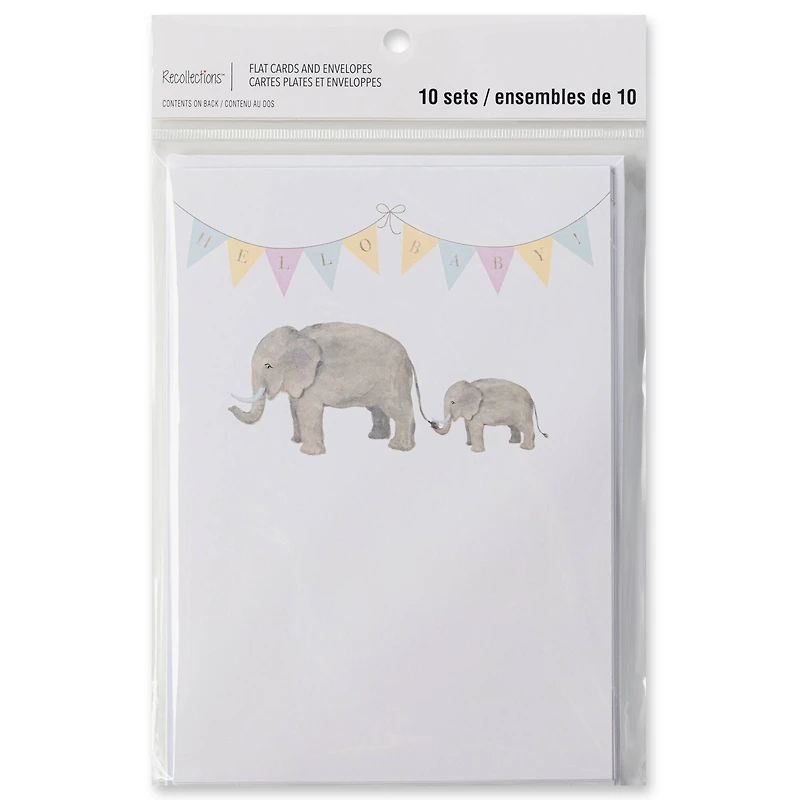 Elephant Flat Cards & Envelopes by Recollections™, 5" x 7"