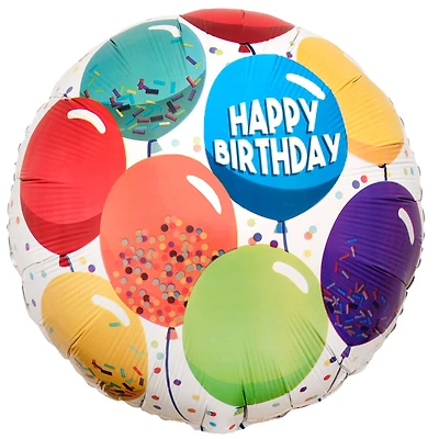 17" Multicolor Birthday Celebration Foil Balloon