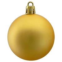 60ct Matte Vegas Gold Shatterproof Ball Ornaments