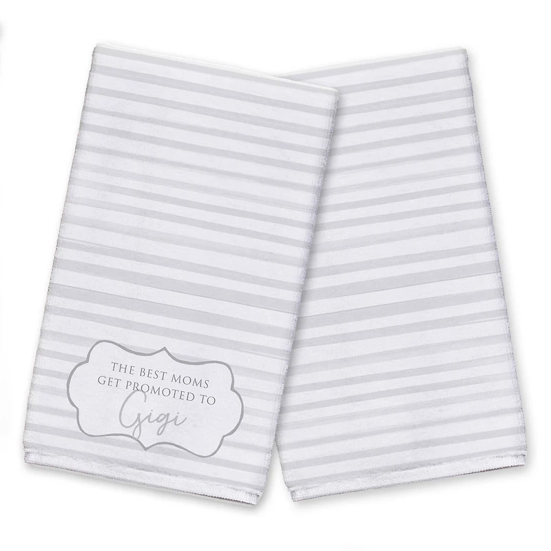 The Best Moms Get Promoted to Gigi Tea Towel Set