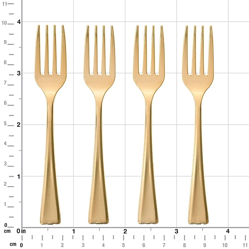 Gold Mini Forks by Celebrate It™, 24ct.