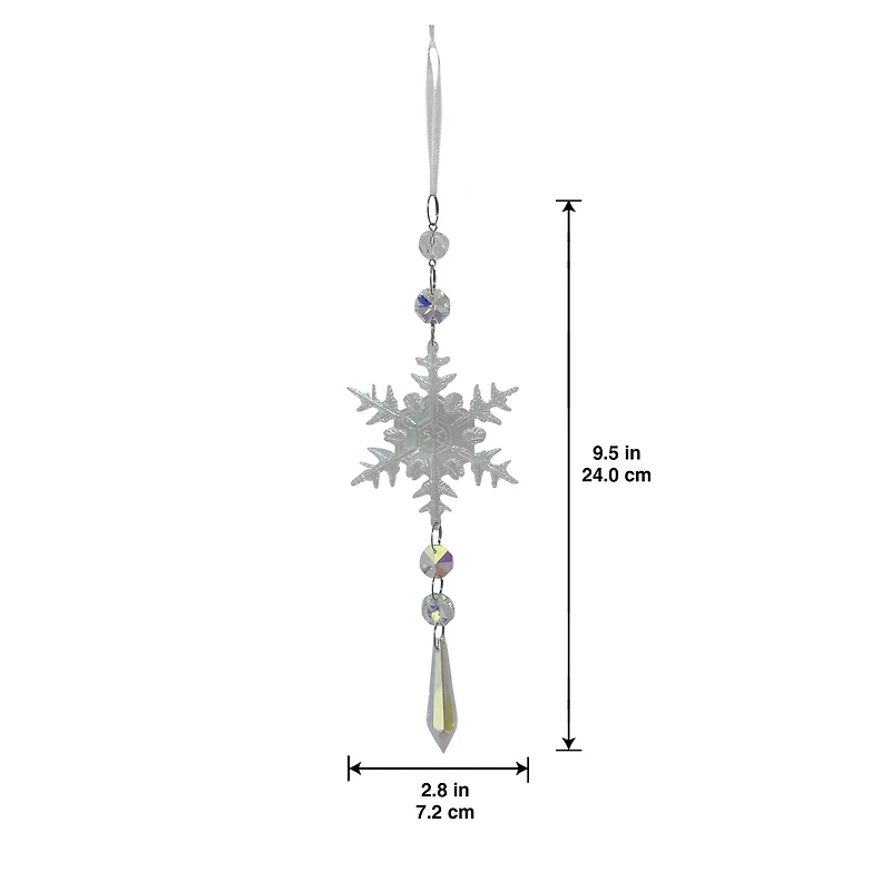 9.25" Dangling Snowflake Acrylic Ornament by Ashland®