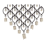 Black Metal Eclectic Windchime, 13" x 1" x 24"