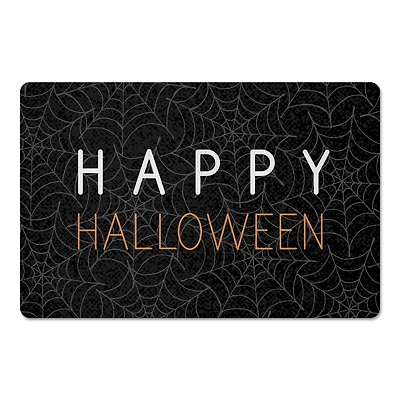 Happy Halloween Spider Webs 27" x 18" Floor Mat