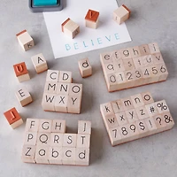6 Pack: Modern Alphabet Wood Stamp Set by Recollections™