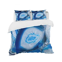Designart 'Blue Agate Geode' Mid-Century Modern Bedding Set