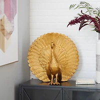 Gold Polystone Glam Sculpture, 20" x 18"