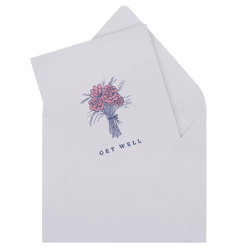 Get Well Flowers Blank Greeting Card Set by Celebrate It™