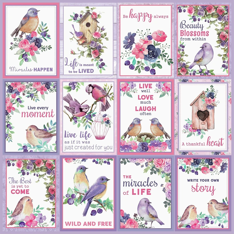Little Birdie Birds & Berries Cardstock Pack, 12" x 12"