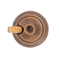 Hello Honey® Gray & Brown Stoneware Creamer & Sugar Pot Set with Bamboo Spoon