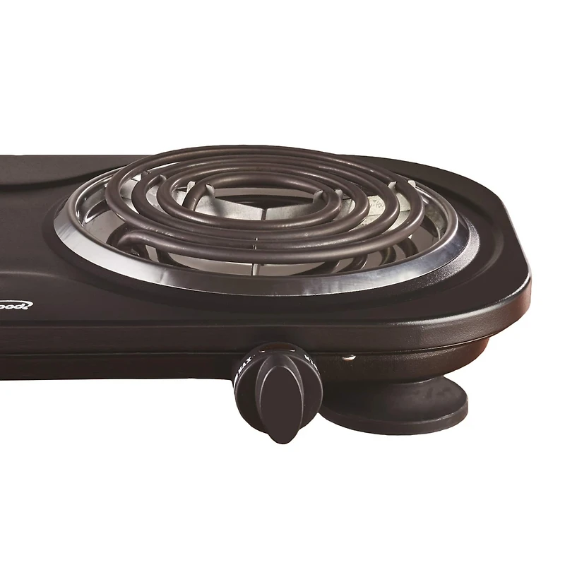 Brentwood Black 1,500 Watt Double Electric Burner
