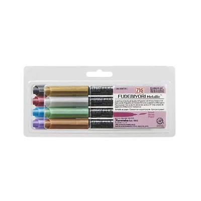 ZIG® Fudebiyori Metallic Brush Pen 8 Color Set