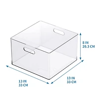 13" x 13" Clear Storage Bin with Handles by Simply Tidy™