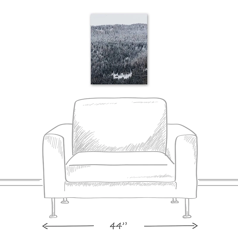 Unsplash Cabin Snowy Woods 16x20 Canvas Wall Art