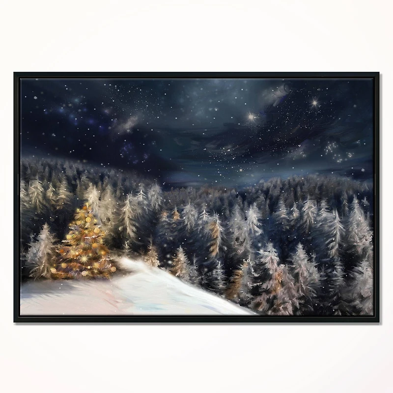 Designart - Night Forest Christmas Tree