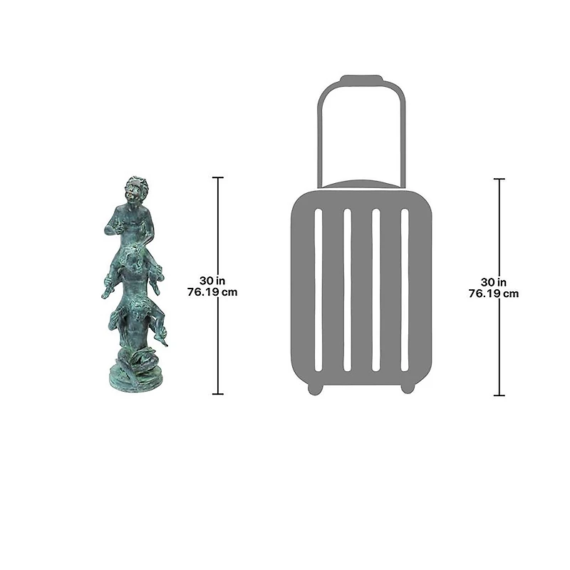 Design Toscano 30" Child's Play Stacked Children Spitting Bronze Statue